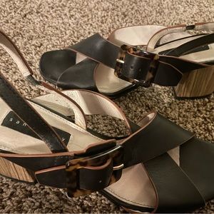 Sanctuary Women’s Black Open Toe Heel-Size 6.5